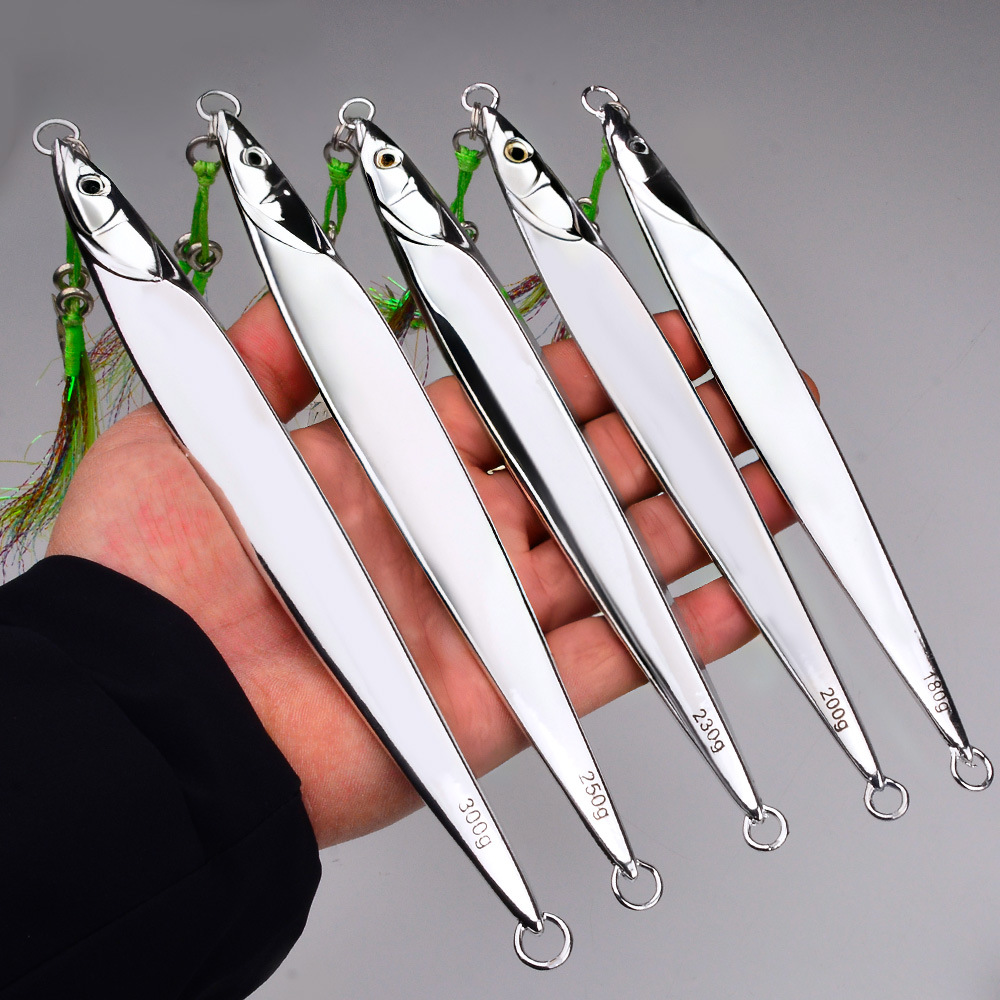 LHFSH 180g-300g Metal Jigging  - Fishing Lure Spoon ulasan dan harga