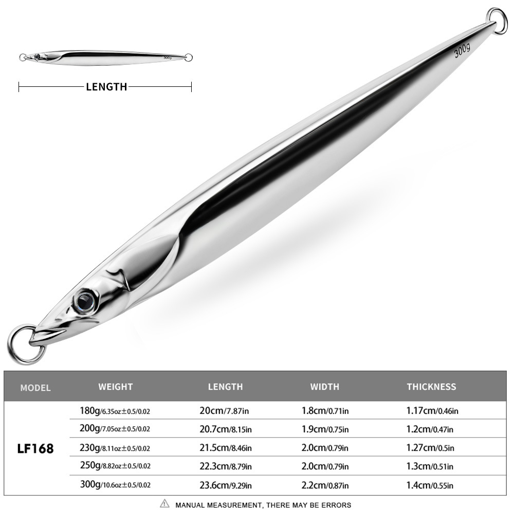 LHFSH 180g-300g Metal Jigging  - Fishing Lure Spoon ulasan dan harga