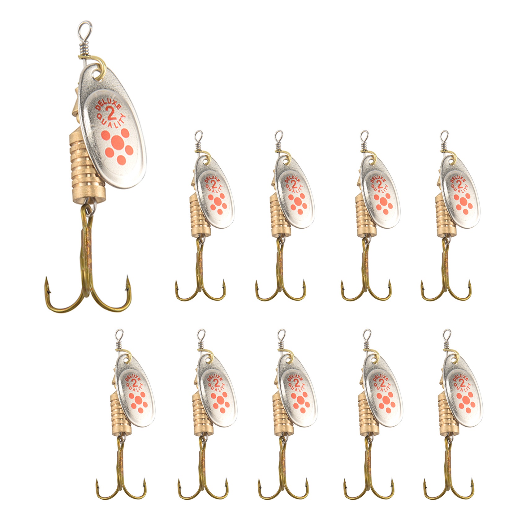 AS98-10 Pieces Spoon Lure With - Fishing Lure Blade Bait ulasan dan harga